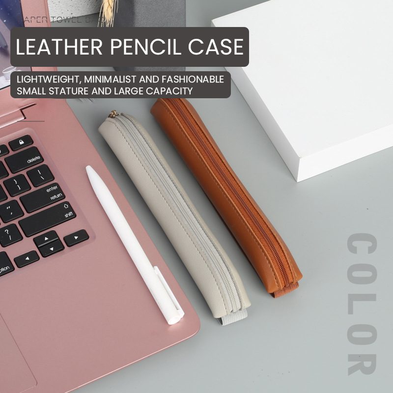 Leather Work Notebook - Держатель для ручек на молнии, ручка