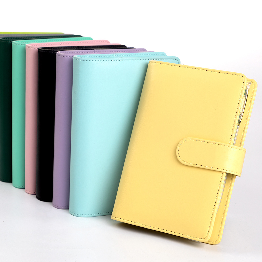 Leather Work Notebook - Блокнот-органайзер A6 из искусственной кожи Macaron