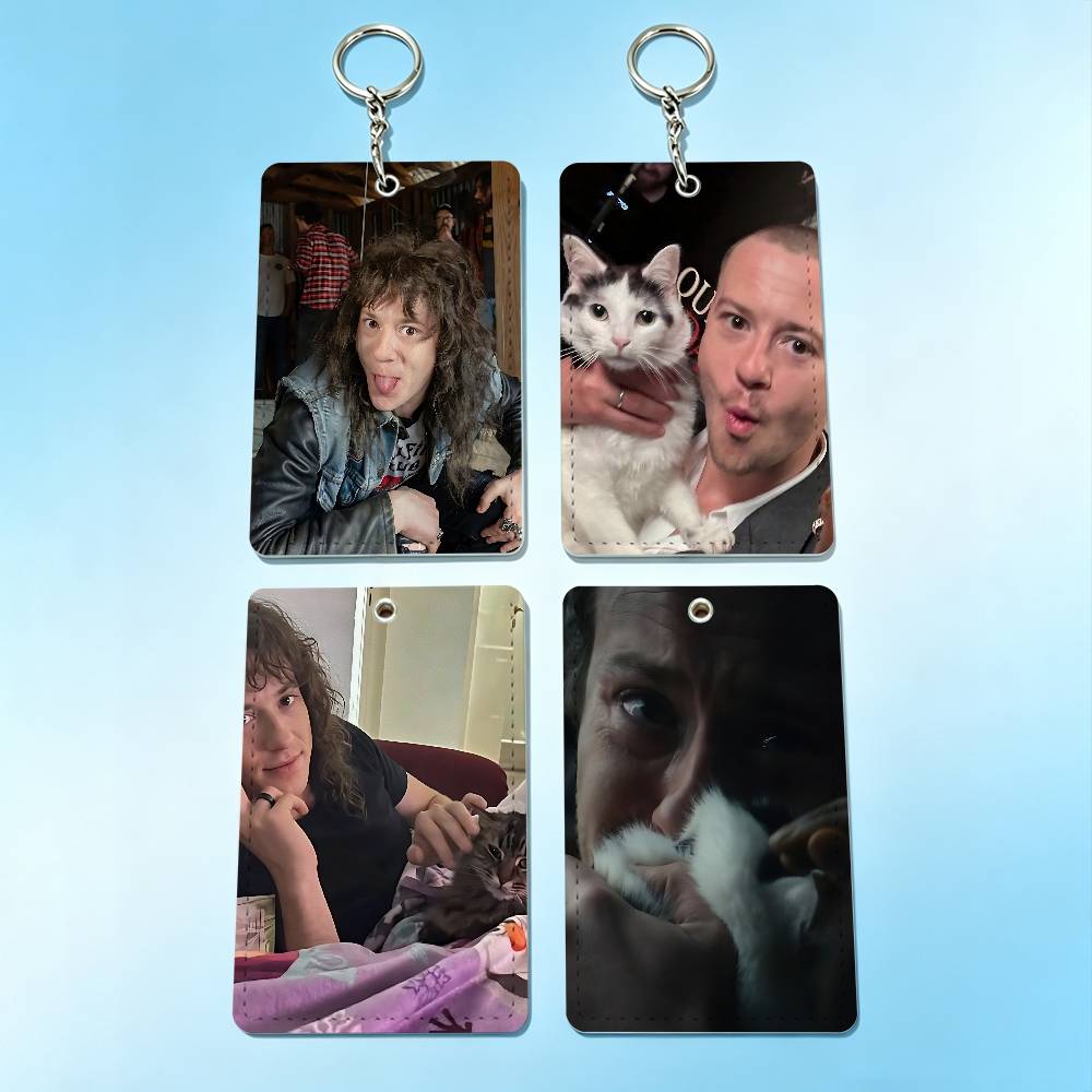 Leatherwork Keychain - Брелок-держатель для карт J-Joseph Quinn Cat,