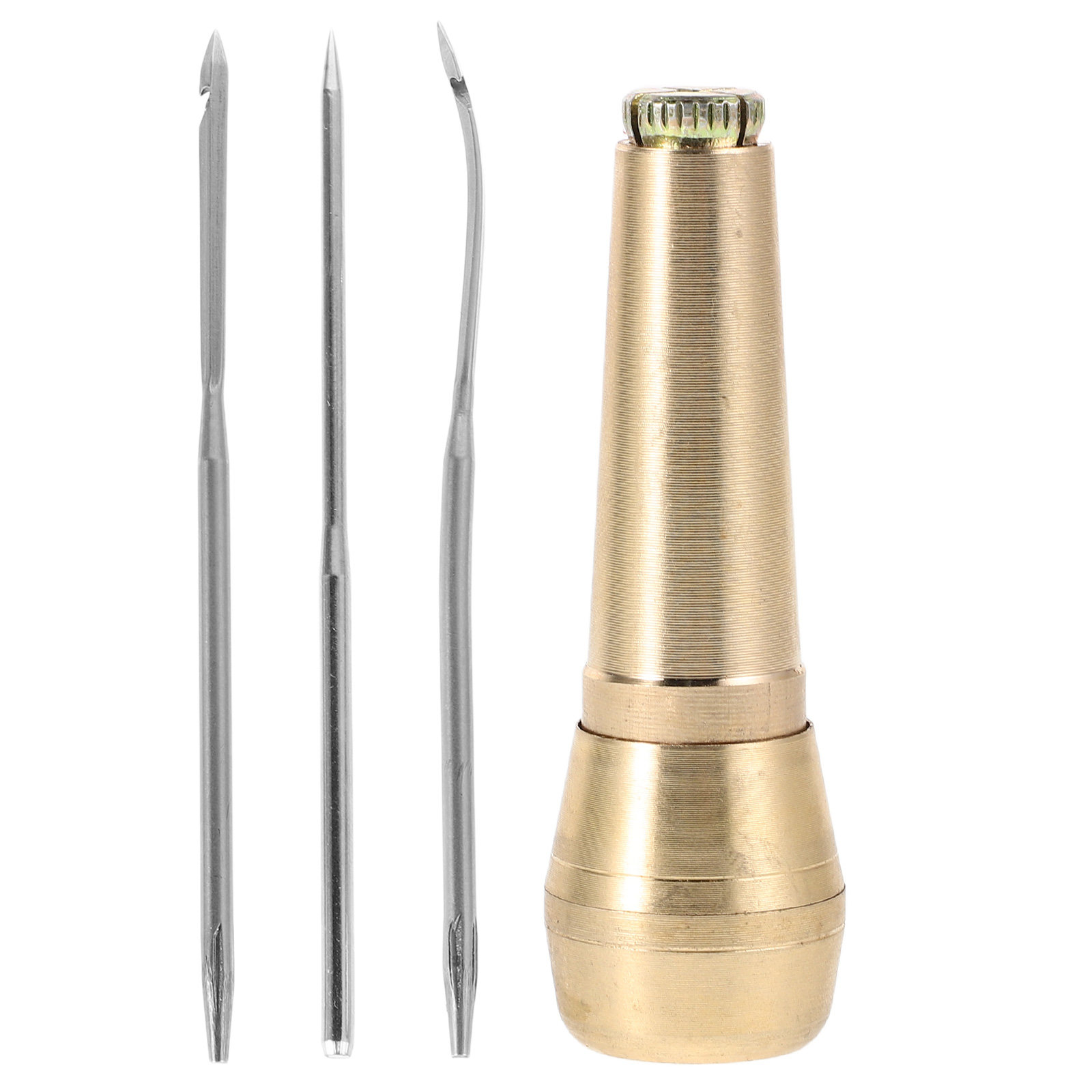 Leatherwork Hand Sewing Needles - Набор прочных латунных игл-пробойников с ручкой