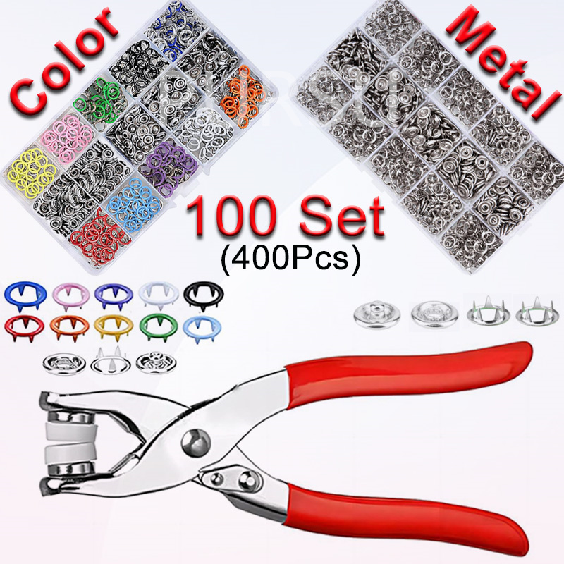 Snap Fastener Setter - 100 комплектов плоскогубцев, автоматические плоскогубцы для