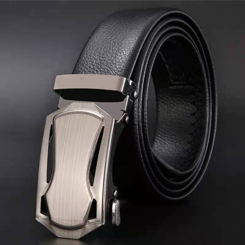 Leather Works Belt - Модный деловой мужской ремень с металлической