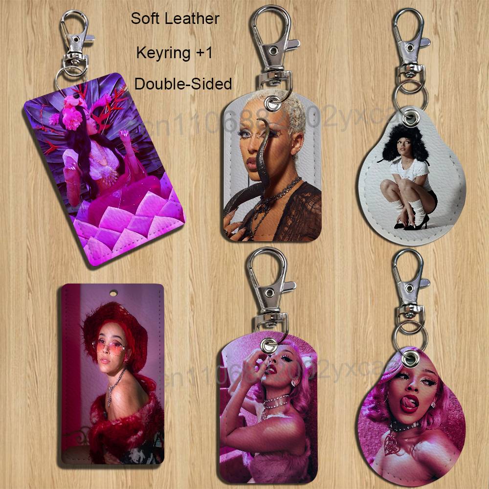 Leatherwork Keychain - Красный держатель для карт Art So