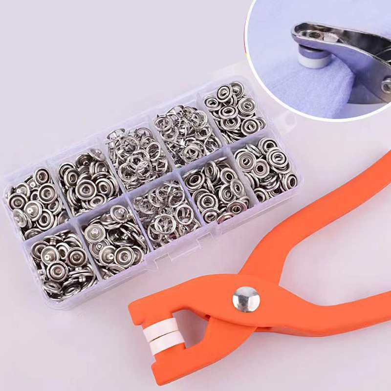 Snap Fastener Setter - 50 шт. металлических кнопок-застежек с пятью