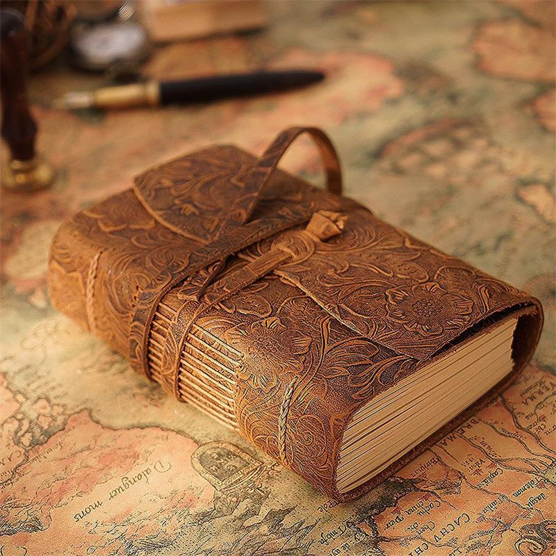 Leather Work Notebook - Блокнот кожаный ручной работы, коричневый журнал,