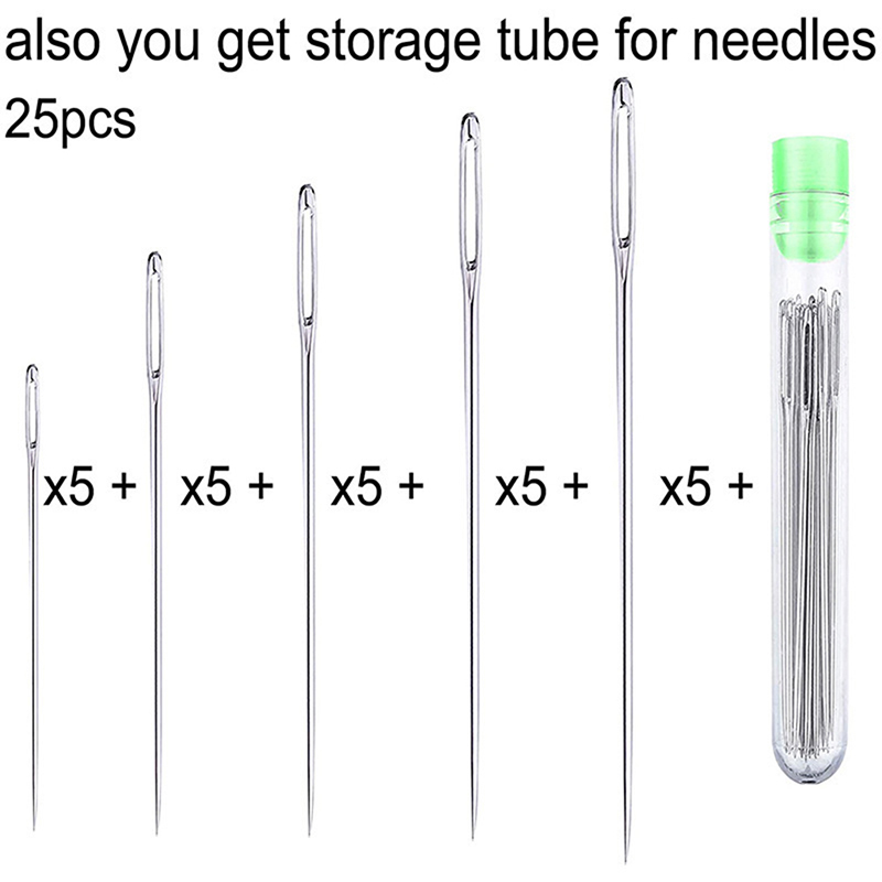 Набор из 25 игл с большим ушко – обзор и цена Leatherwork Hand Sewing Needles