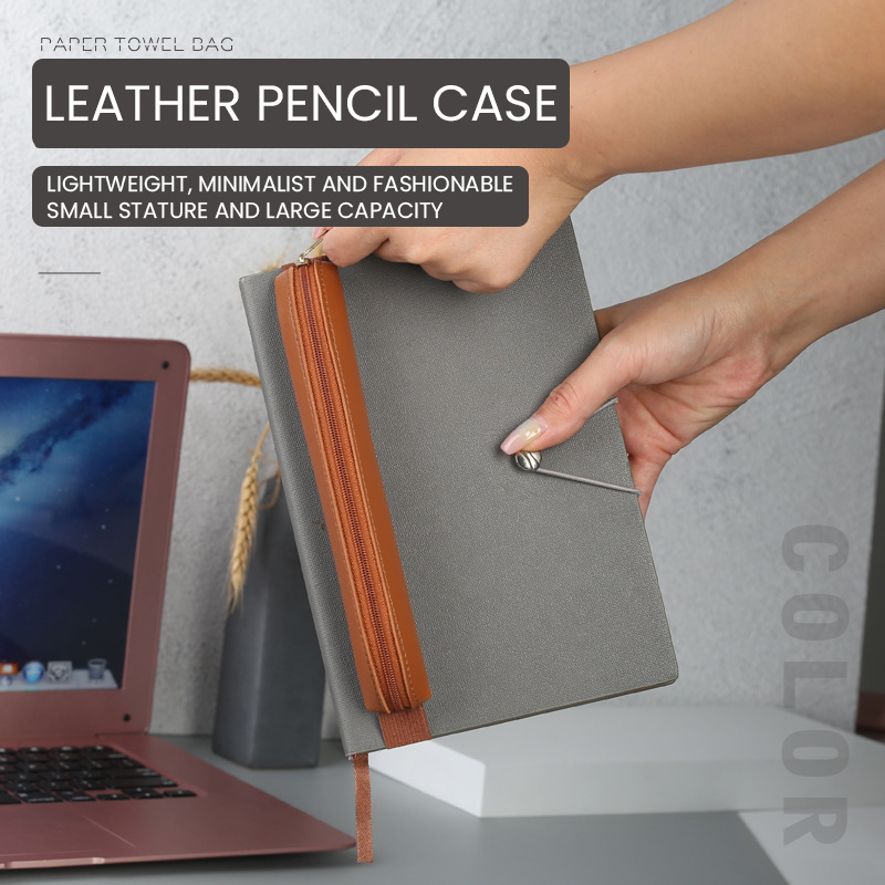 Держатель для ручек на молнии, – обзор и цена Leather Work Notebook