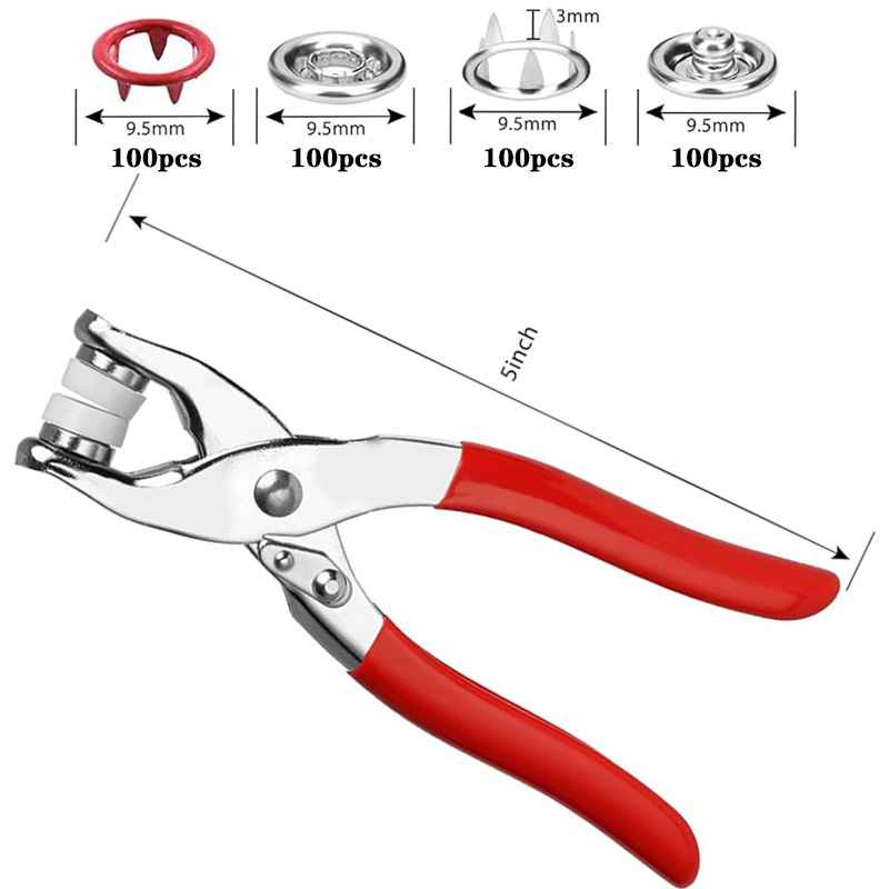 100 комплектов плоскогубцев, а – обзор и цена Snap Fastener Setter