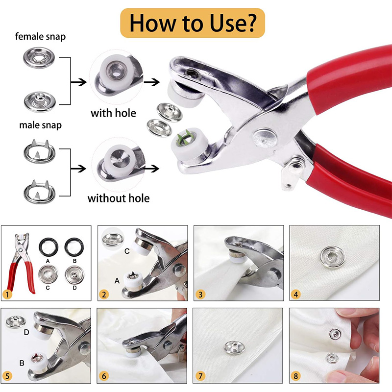 100 комплектов плоскогубцев, а – обзор и цена Snap Fastener Setter