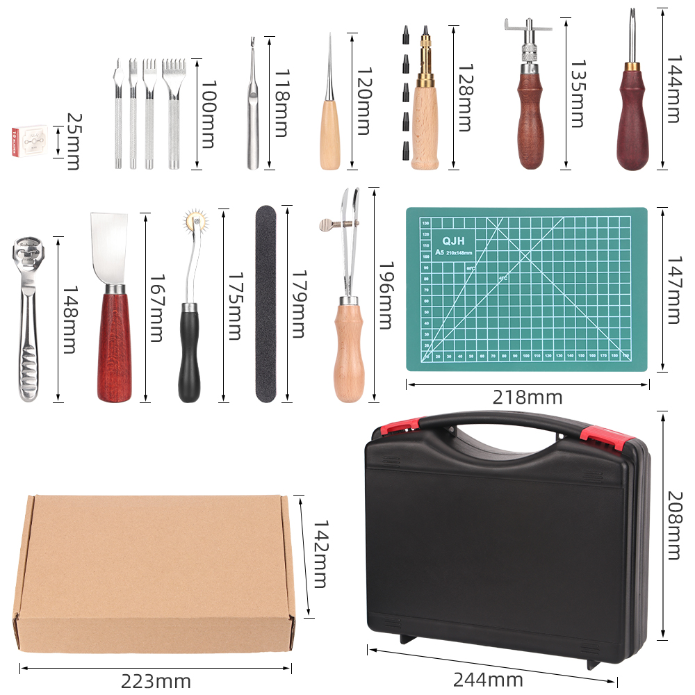 Набор инструментов для работы  – обзор и цена Beginner Leatherwork Kit